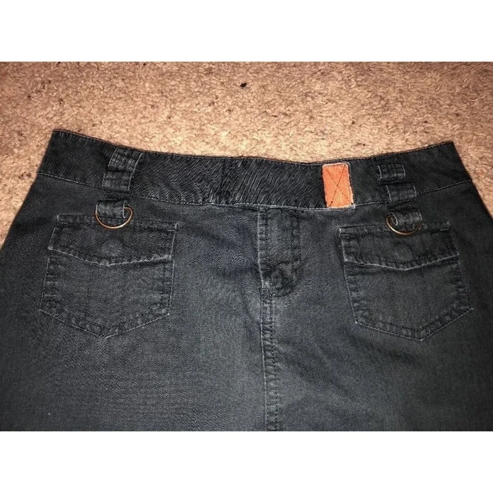FREE PEOPLE Faded‎ Black Mini Skirt Size 3 / 4 Womens Juniors Pockets